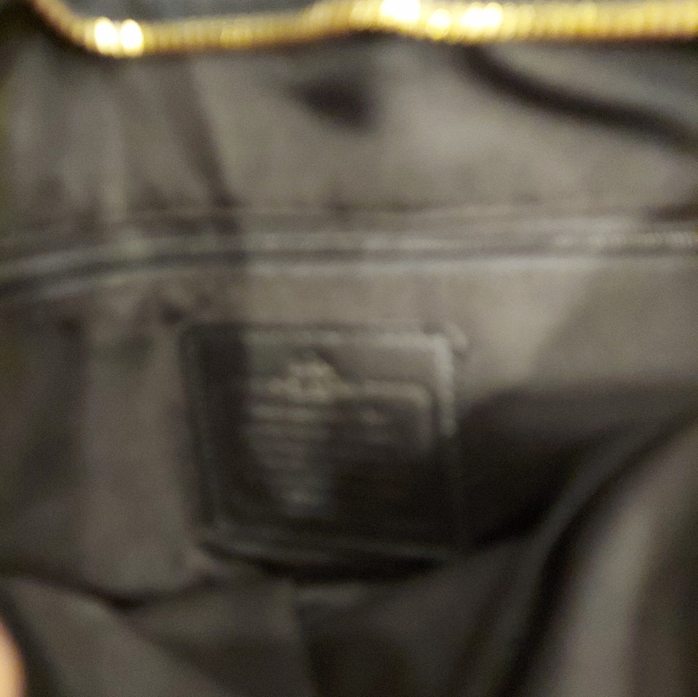 Coach Signature File Bag In Brown Coated Canvas with Black Leather Trim. EUC - Picture 8 of 13